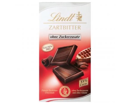 Lindt Zartbitter ohne Zuckerzusatz 100g